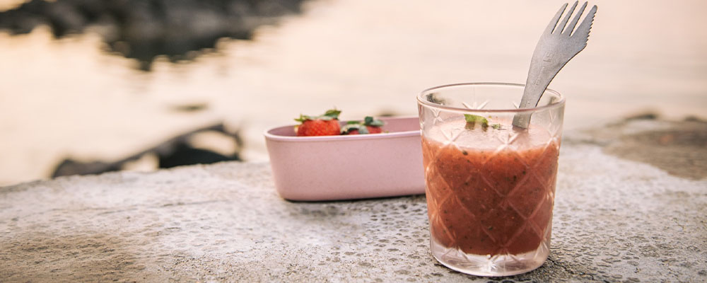 Watermelon and Strawberry Gazpacho